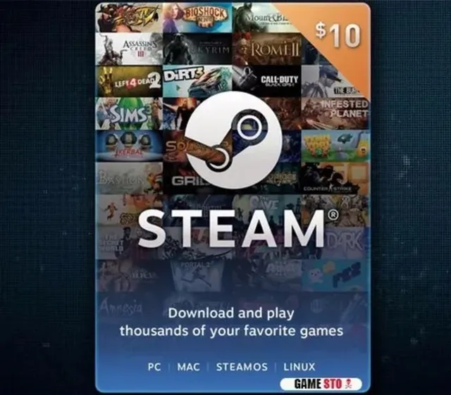 Código De Tarjeta Steam $10 Usd