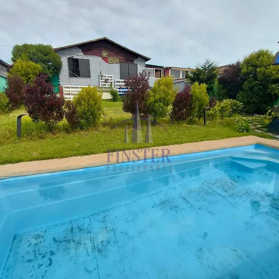 Lindo Terreno Con Casa Y Piscina En Quintero