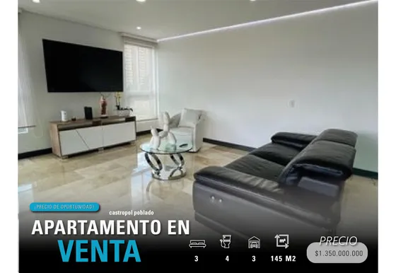 Venta De Apartamento En Castropol Poblado