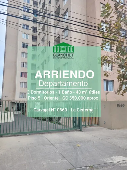 Departamento Carvajal La Cisterna (3d+1b)