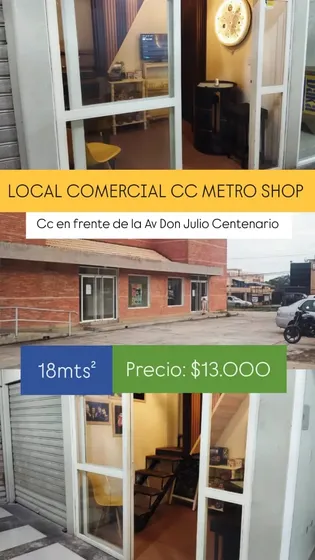 Tre009 Solo Clientes Local Comercial En Venta Con Mezzanina Ubicado En El C.c. Metroshop De La Urb. Complejo Los Jarales, San Diego