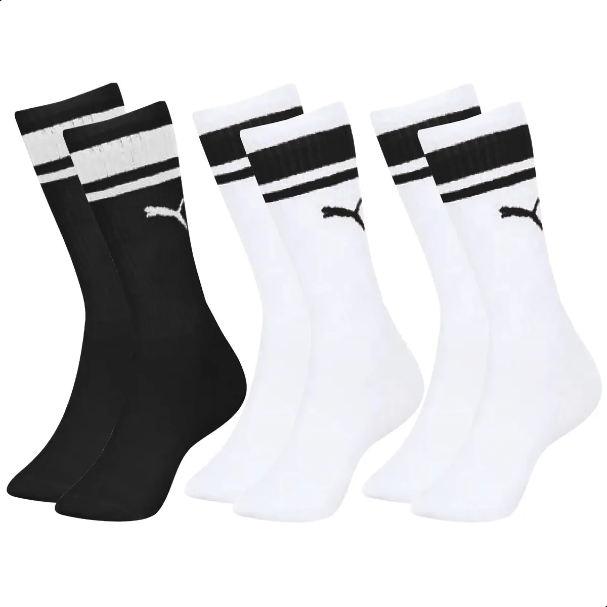 Kit 3 Pares Meia Puma Cano Alto Academia Esportiva Original
