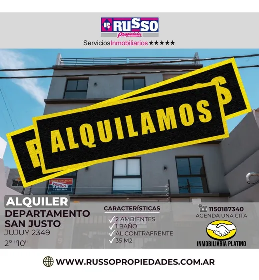 Alquiler Departamento 2 Ambientes San Justo
