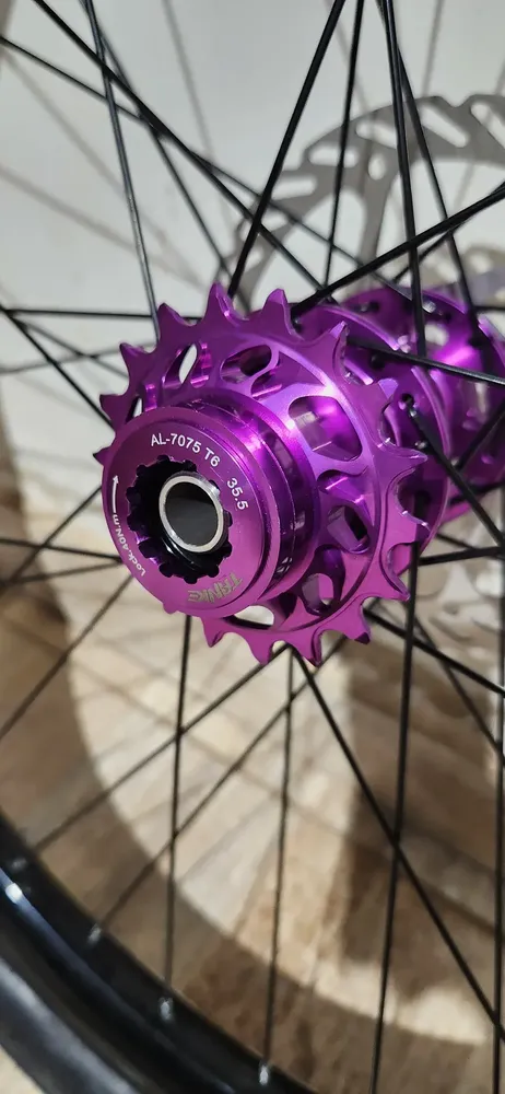 Kit Single P/ Freeride Cassete Tanke Cog 18 Dentes Roxo Hg