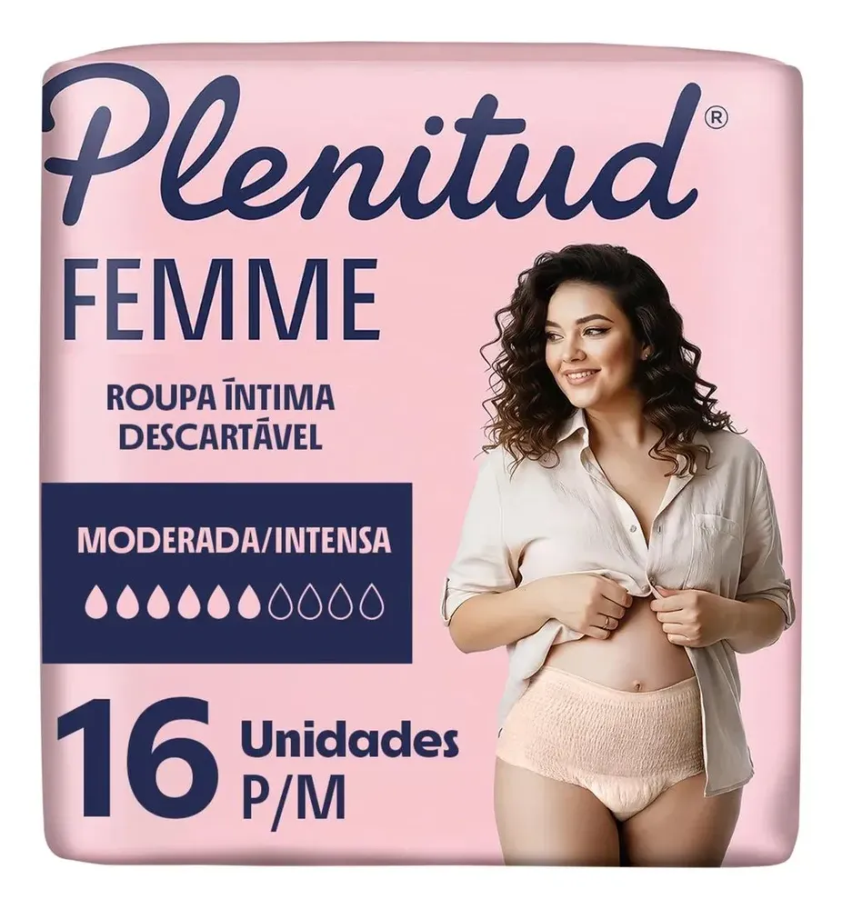 Roupa Íntima Plenitud Femme para Incontinência P/M-16 un