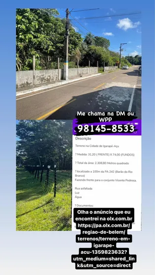 Terreno Cidade Igarapé Açu