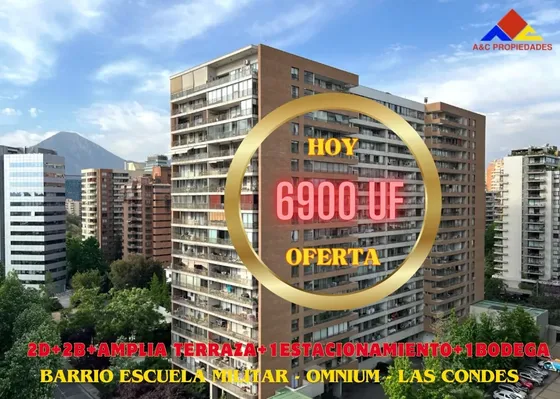 Dep 2d+2b+terraza Omnium Apoquindo Metro Escuela Militar
