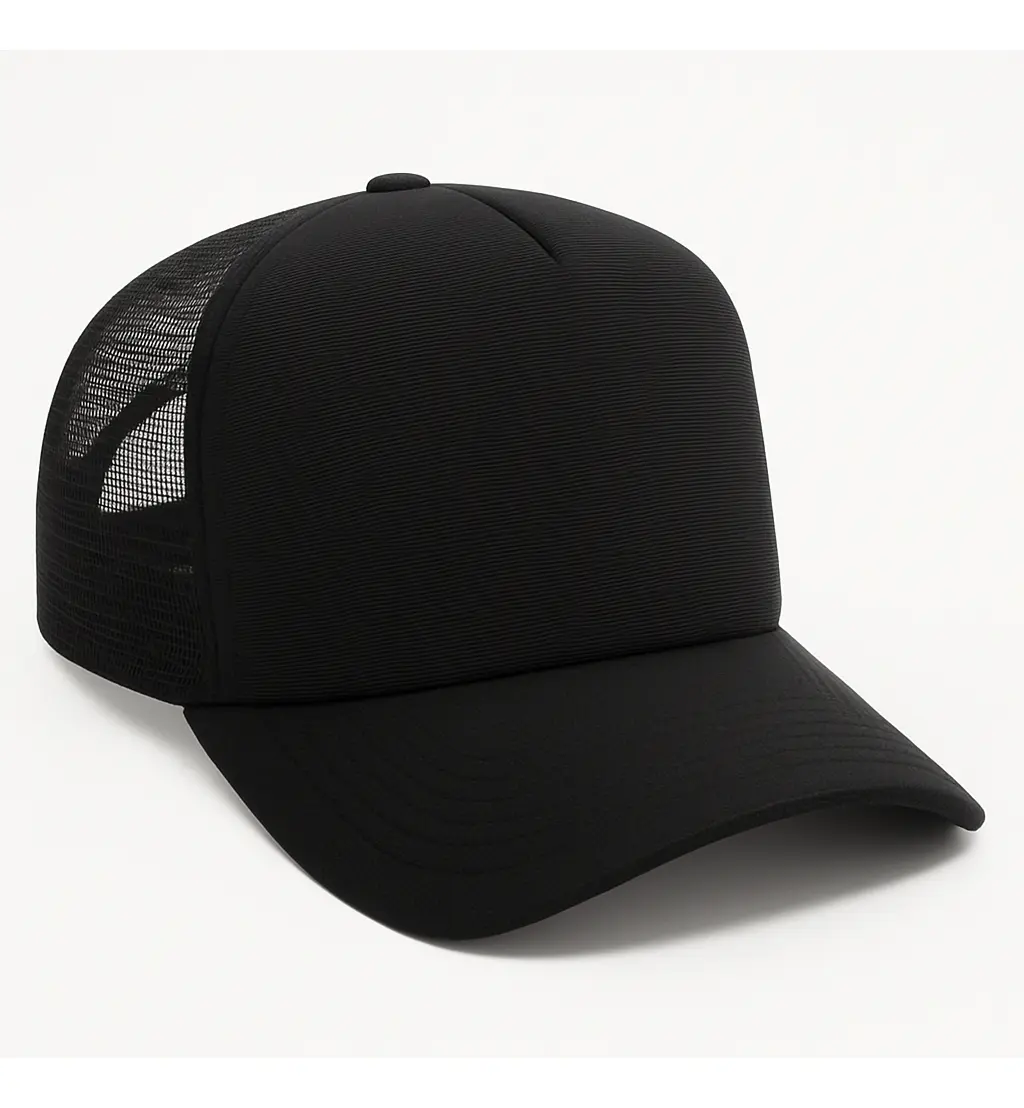 Boné Trucker Preto Liso Rendinha Aba Curva Tamanho X