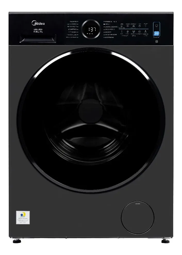 Lava e Seca 11,5kg Titanium Slim Midea Conectada 12V