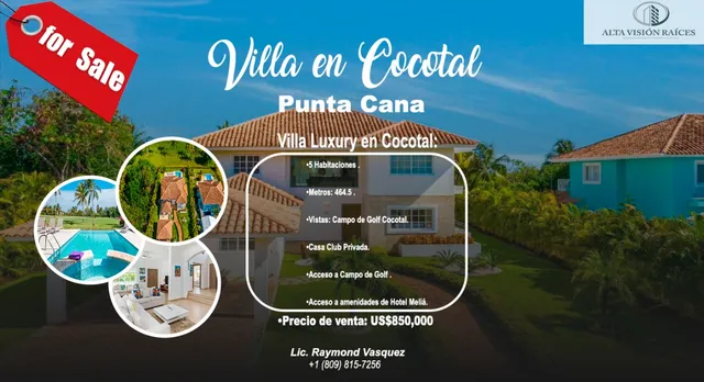 Vendo Super Villa Luxury En Exclusivo Complejo Cocotal En Punta Cana