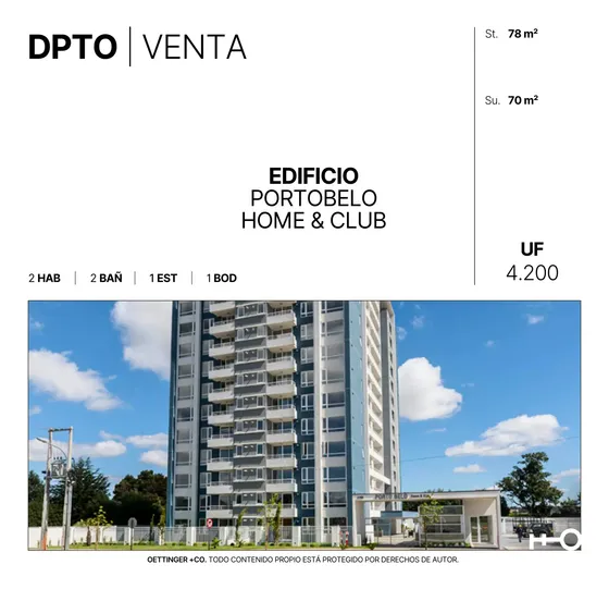 Departamento En Venta - Edificio Portobelo Home & Club