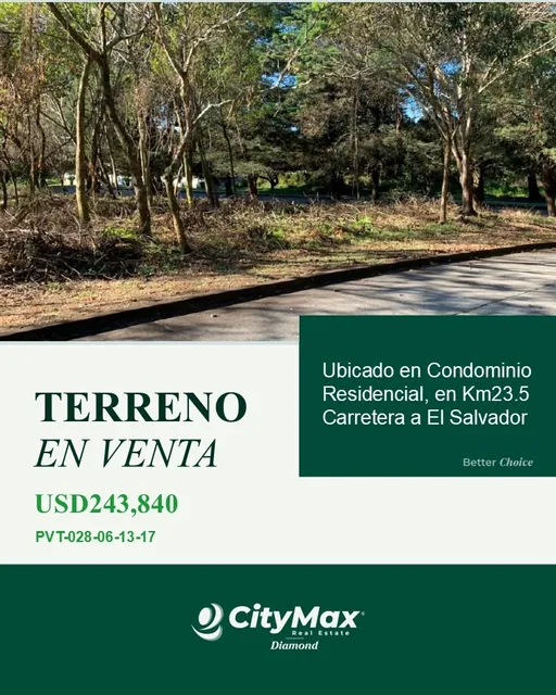 Terreno Residencial En Venta En Km. 23 Carretera Al Salvador