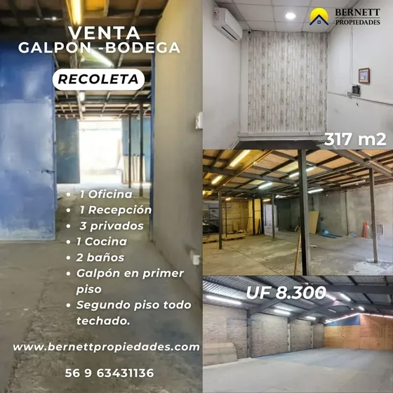 Se Vende Galpón O Bodega Amplio En San Gerardo, Recoleta
