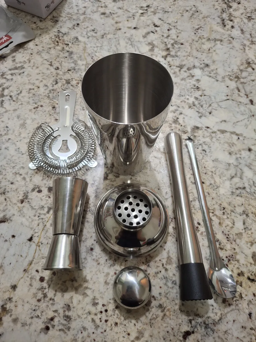 Coqueteleira Bar Man Profissional Inox Drink Caipirinha Bar Cor Prateado