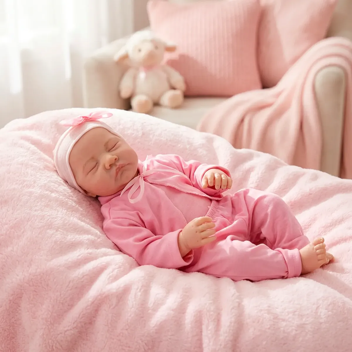 Boneca Bebê Reborn Recém Nascida Livia Siliconado Realista