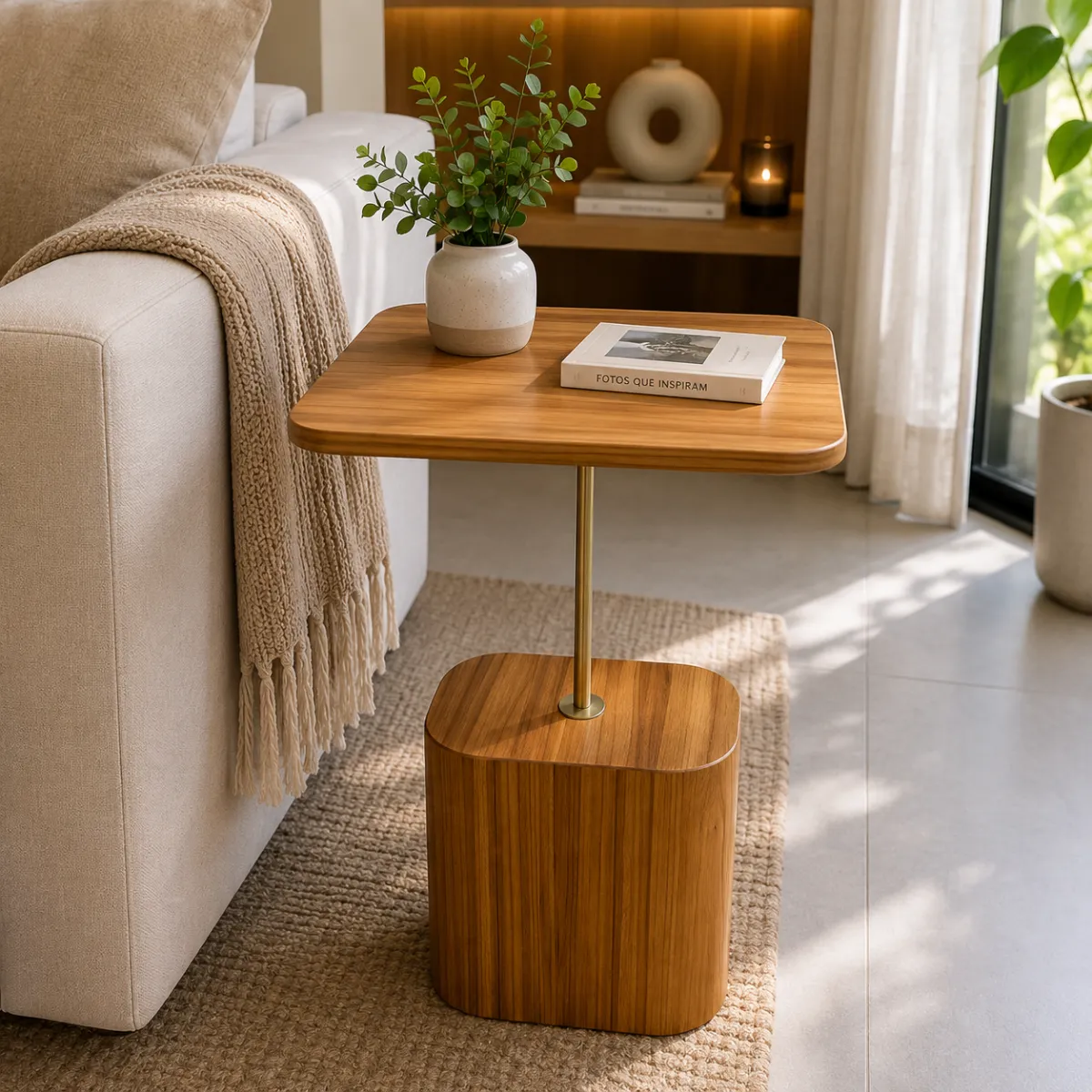 Mesa Lateral Multiuso Apoio Para Cama Sofá Leitura
