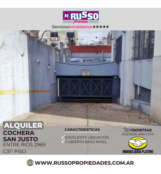 Alquiler Cochera Torres Gemelas San Justo