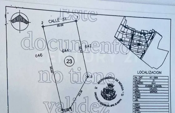 Terreno 875m2  En Avenida C31 Ciudad Caucel 3 Salidas