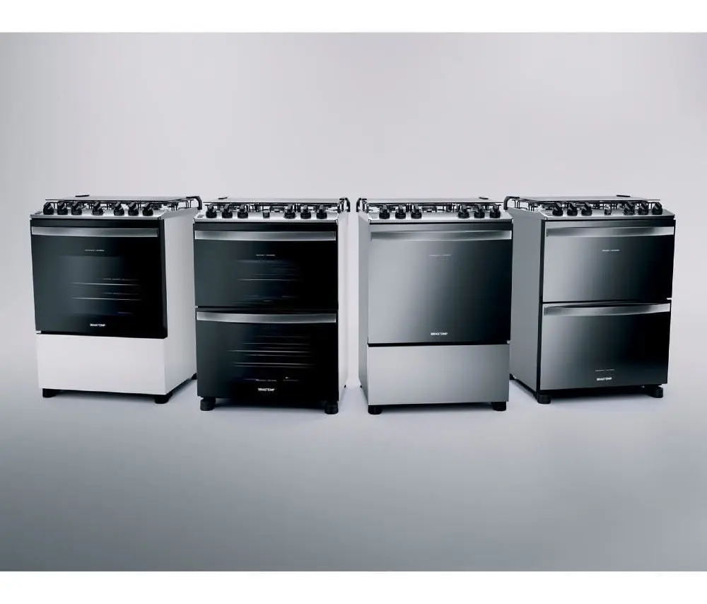 Fogão Brastemp BFS5NCR 5 Bocas Cor Inox Tipo de conexão Gás engarrafado - Imagem 4