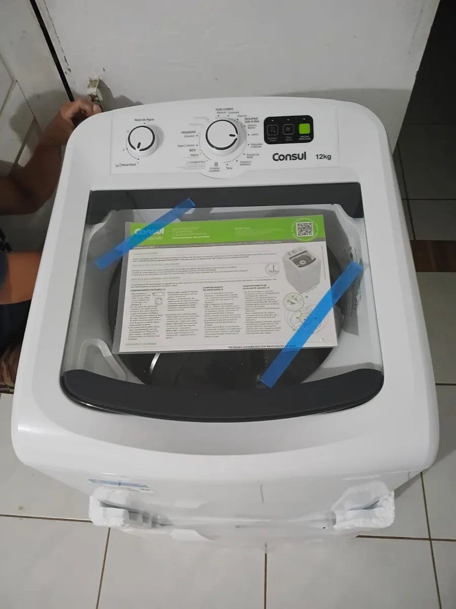 Máquina De Lavar Branca Consul 12kg Com Dosagem Econômica E Cor Branco