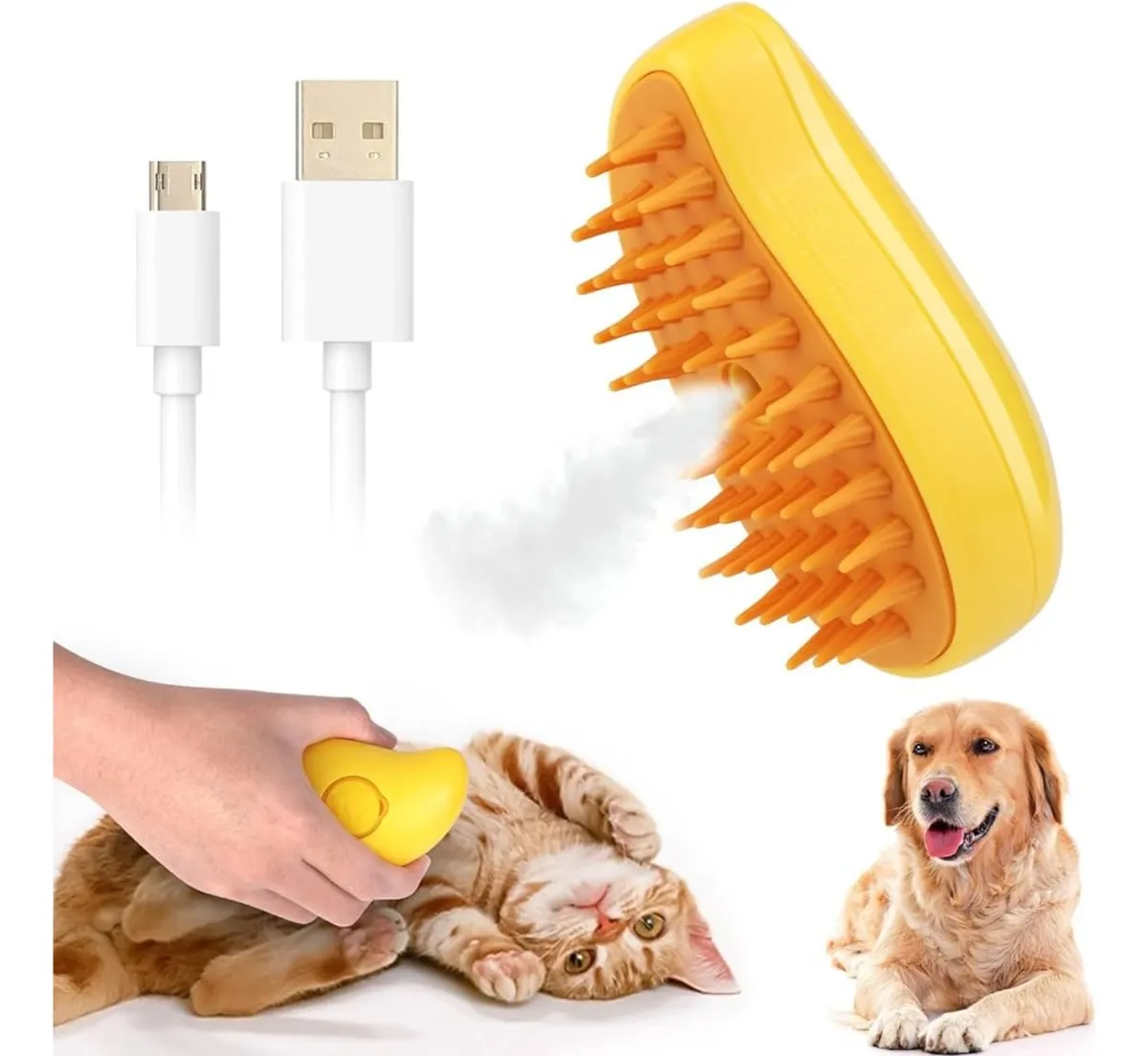 Cepillo de Vapor en uso con mascota
