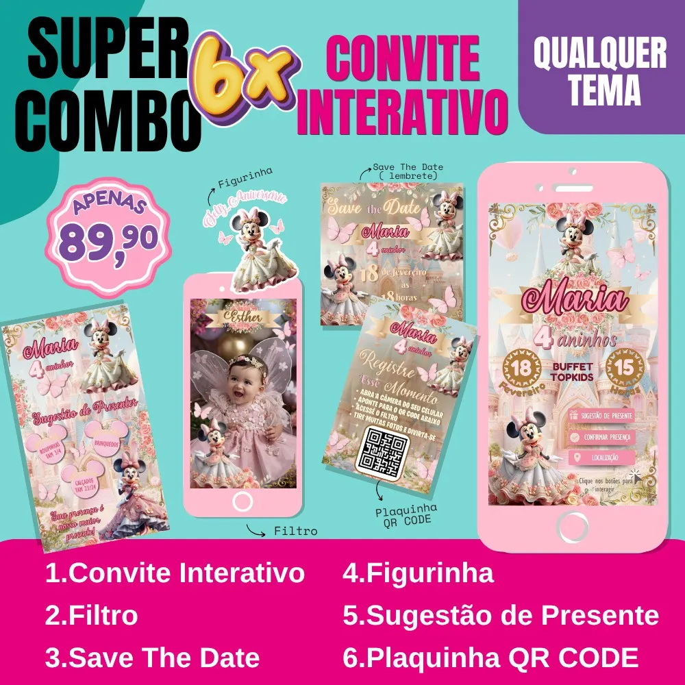 Super Combo (pack) Convite Digital Interativo456246243110440960