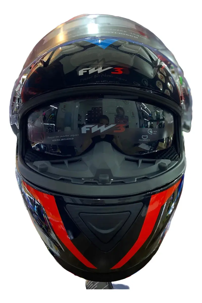 Capacete Fw3 Integral Fechado Gtx Star C/ Óculos Interno — foto 4