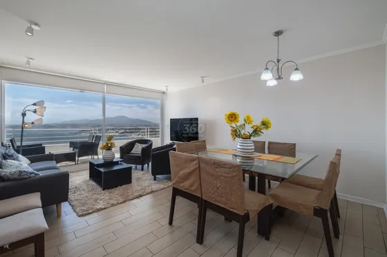 Concón, Arriendo Departamento Amoblado Con Vista Al Mar