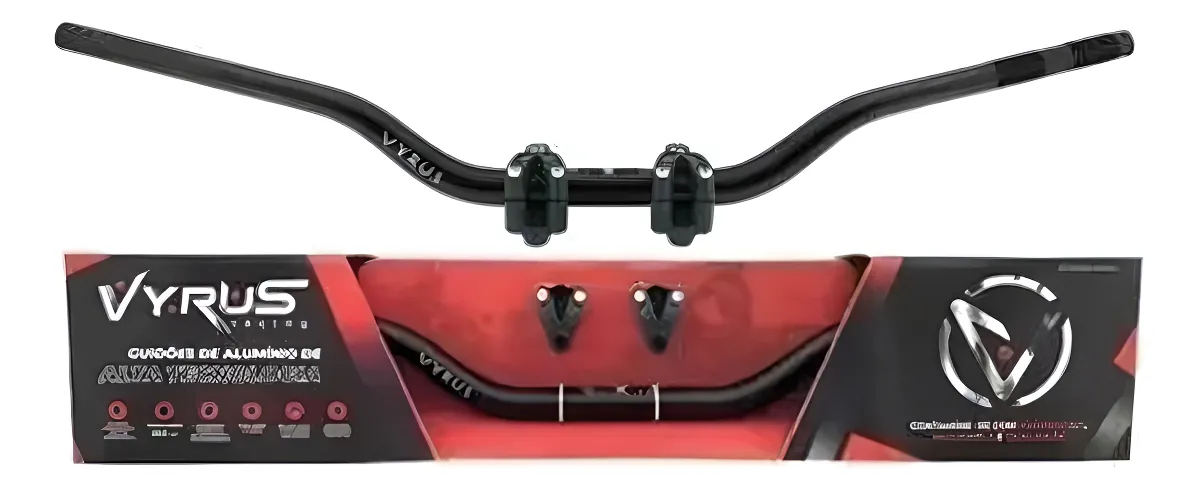 Guidão Vyrus Oxxy Naked Preto Cb300 Twister Hornet Xj6 Fz25 Preto Preto