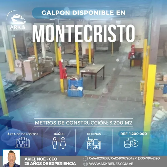 (#1001) Galpón De 3.200 M2 En Los Chorros - Monte Cristo