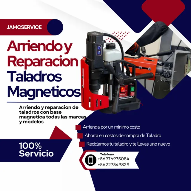 Taladro Magnético Arriendo Y Servicio Técnico Multimarca