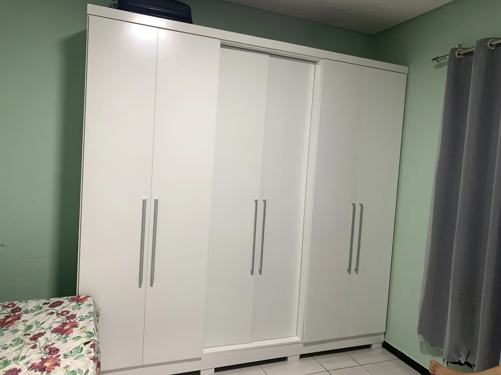 Guarda Roupa Casal Bartira Napoli Up 6 Portas 4 Gavetas Cor Branco - Imagem 4