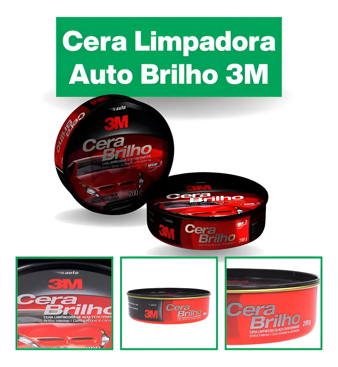 Cera Automotiva 3M Pasta 200g Proteção Brilho Intenso Carnaúba