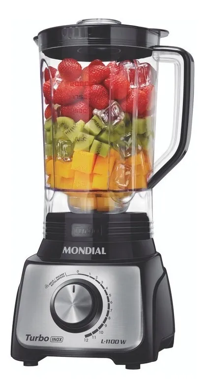 Liquidificador Mondial Turbo de 1100W e 3L (L-1100 BI) Liquidificador Mondial Turbo de 1100W e 3L (L-1100 BI)