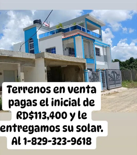Solares De 270 Mts2. Con Las Mejores Facilidades Pagos. Bono De 400 Block.