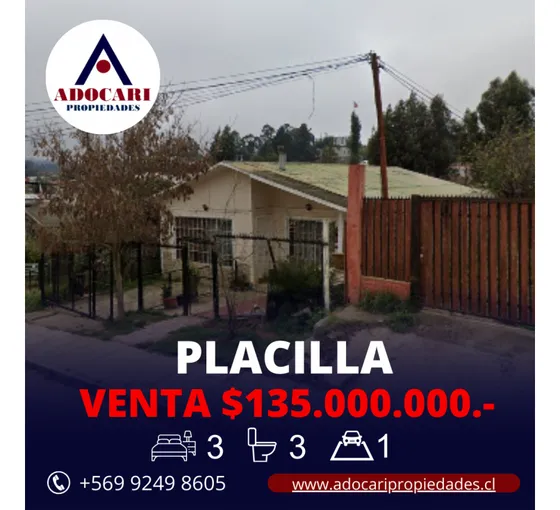Curauma / Casa En 500 M2 / Calle Novena