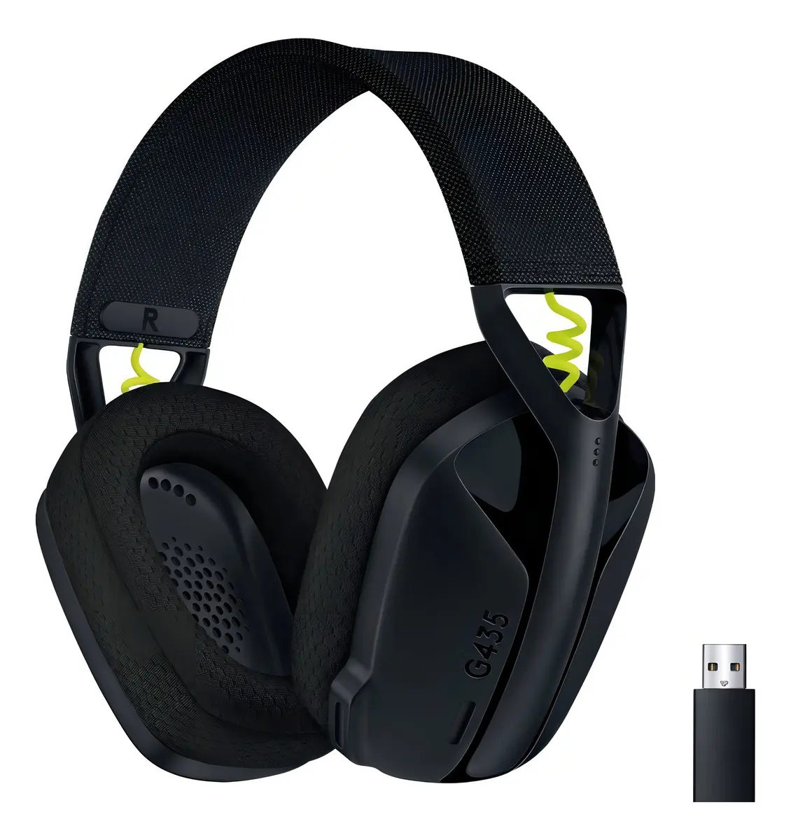 Auriculares Gamer G435 Logitech G Wireless Gaming Headset Color Negro/Amarillo fluorescente