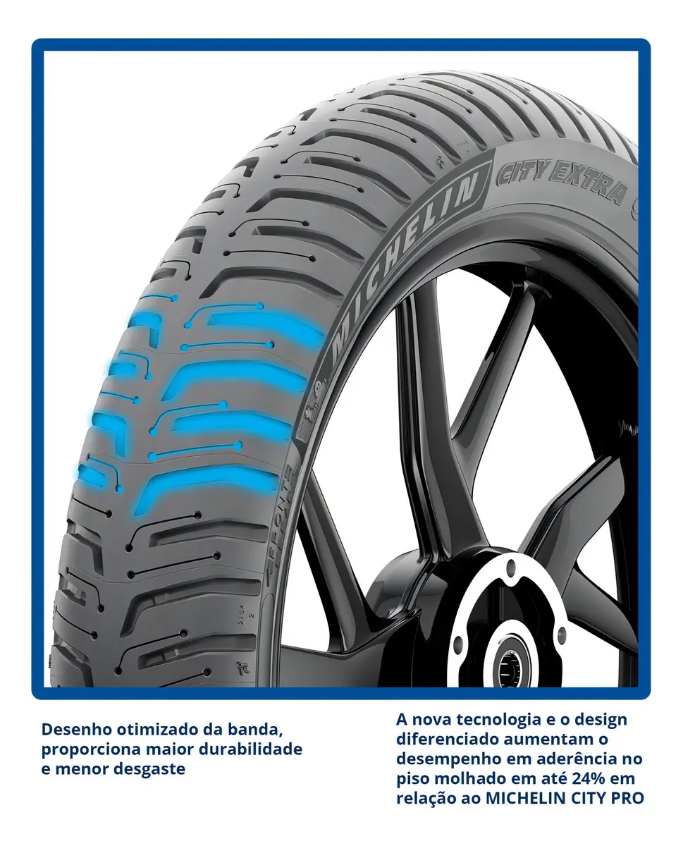 Pneu Moto Michelin Aro 18 City Extra 100/80-18 59s Tl - (t)