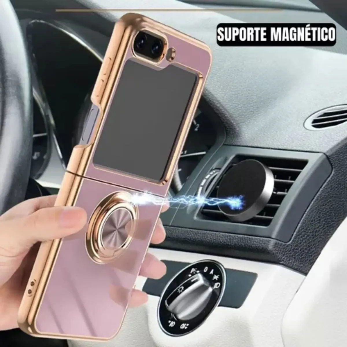 Capinha Capa Silicone Anel Magnético Para Z Flip 6 Case — foto 4