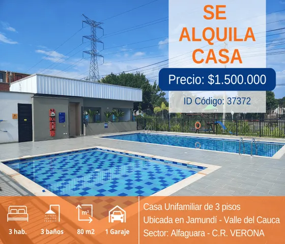 Se Alquila Casa - Jamundí - Sector Ciudad Alfaguara - Cr Verona