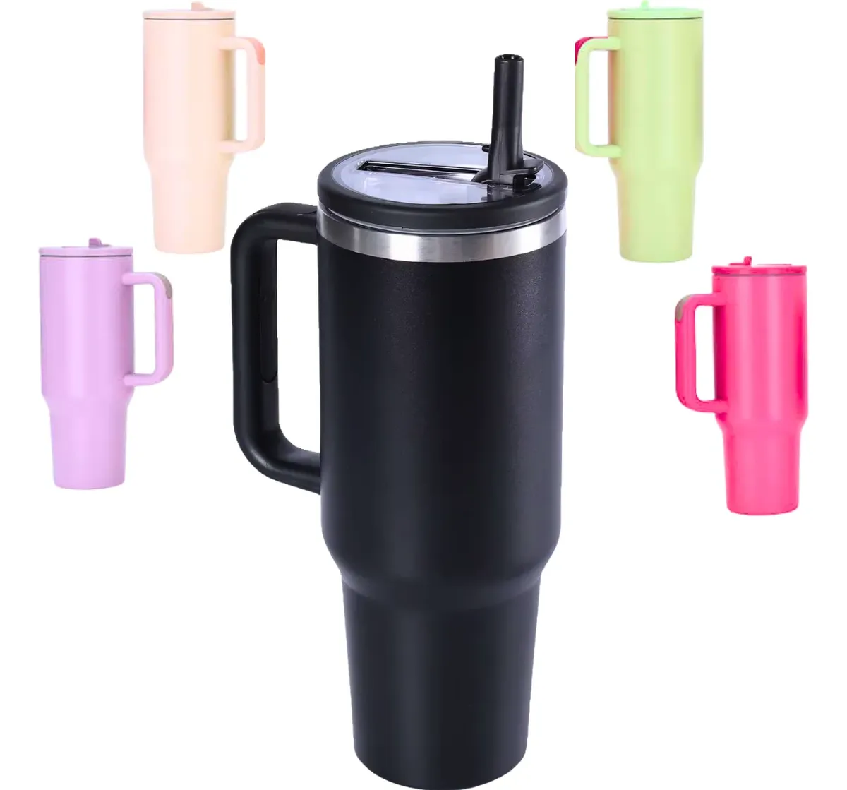 Copo Térmico Aço Inox 1200ml com Canudo Tampa e Alça Grande - Mercado Livre
