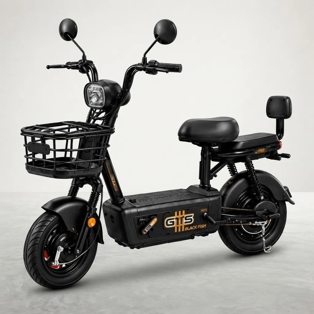 Bicicleta Elétrica Gts Black Fish 500w Aro 14 Sem Cnh Preto Único