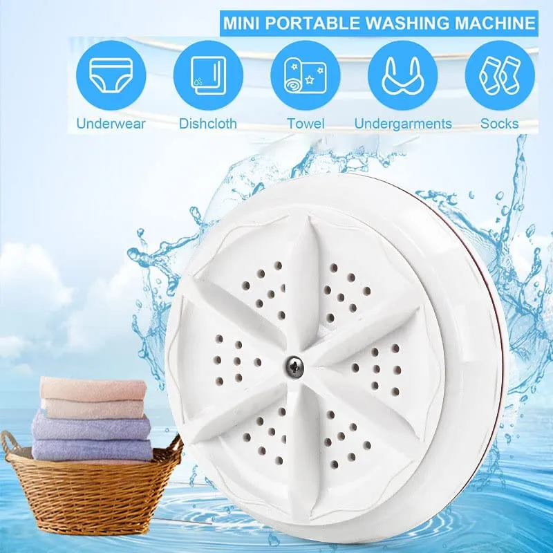 Lavadora Portatil, Mini Lavadora De Turbina Ultrasonica Y La