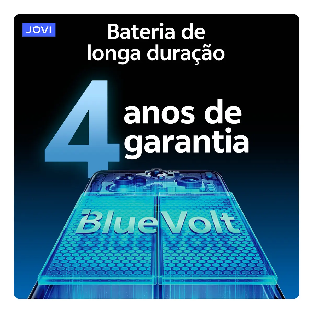 Bateria BlueVolt do Celular Jovi Y29 com 4 anos de garantia