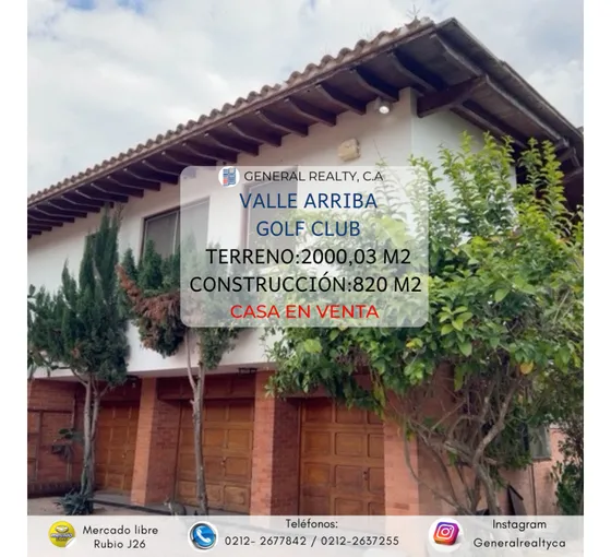 Se Vende Casa En Valle Arriba 820 M2