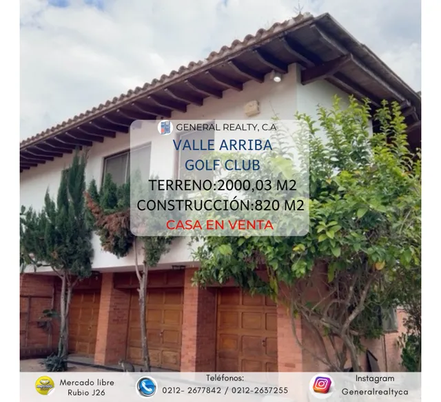 Se Vende Casa En Valle Arriba 820 M2