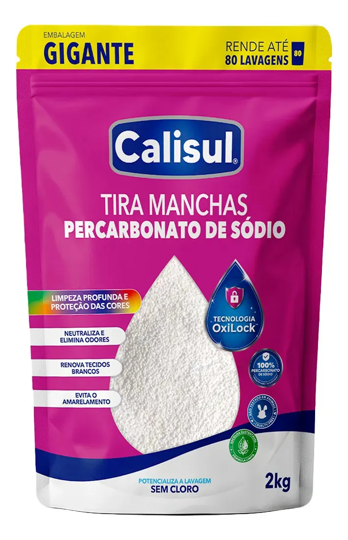 Percarbonato de Sódio 100% Puro Tira Manchas Alvejante 1kg Calisul — Vista Principal