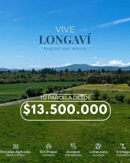 Parcelas Planas En Longaví Tierra Fertil Oferta 5.000m2 Rol