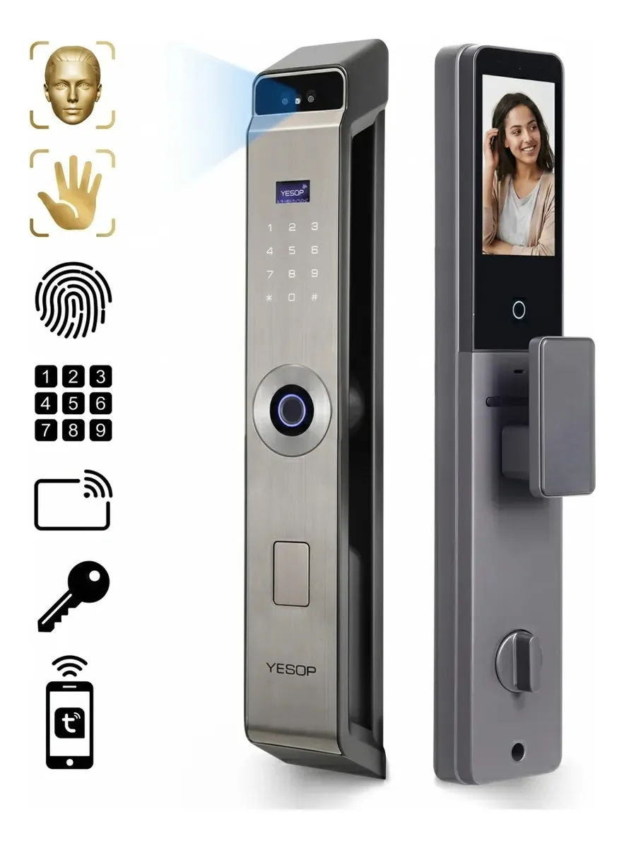 Fechadura Digital Yesop Fechadura Automática Yesop Cinza - Digital e Inteligente - Avaliação e Oferta Oficial