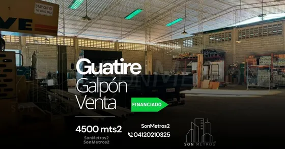 Galpón Venta Financiada Guatire Zona Industrial El Marques 4500 Mts2 Sonmetros2